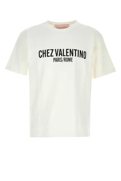 Valentino Cotton Crew-neck T-shirt In White