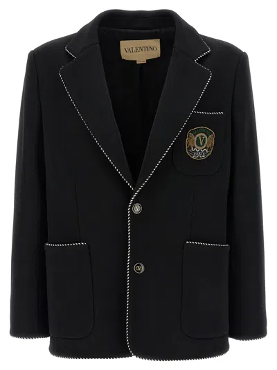 Valentino Garavini Single-breasted Blazer In Black