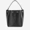 Valentino Women's Leather Rockstud Bucket Bag In Black
