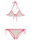 Valentino Gelatini Print Lycra Bikini With Polka Dots