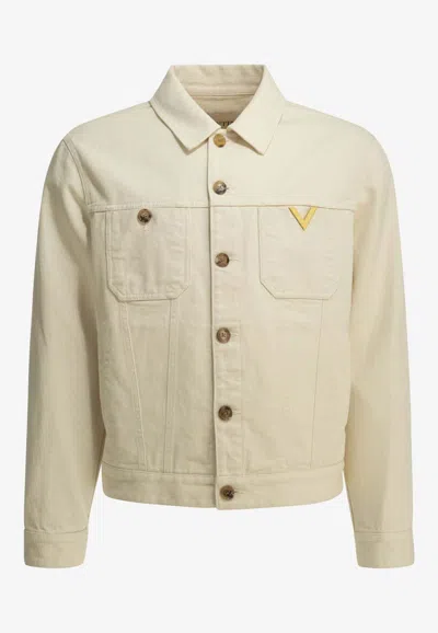 Valentino Genie Bull Reverse Denim Jacket In Multi