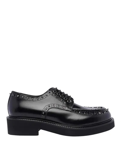 Valentino Garavani Black Gentleglam Derby With Studs
