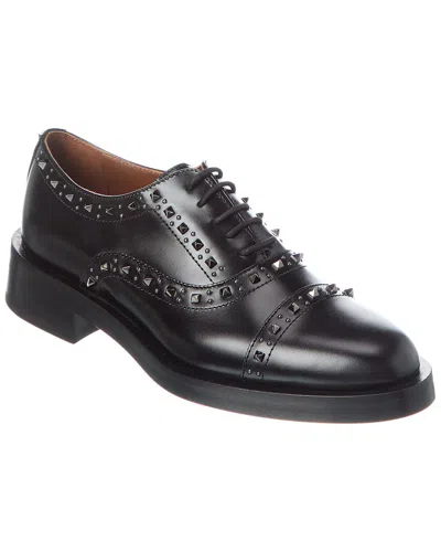 Valentino Garavani Valentino Gentleglam Leather Loafer In Black