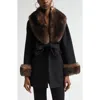 Valentino Compact Wool Coat In Black