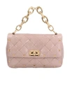 Valentino Geometric Detail Shoulder Bag In Nude