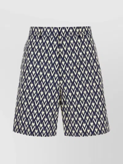 VALENTINO GEOMETRIC PATTERN BERMUDA SHORTS