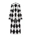 Valentino Geometric Pattern Coat In White