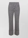 Valentino Geometric Pattern Cuffed Hem Trousers