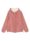 Valentino Geometric-pattern Hooded Jacket In Red