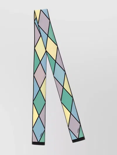 Valentino Geometric Pattern Lightweight Rectangular Scarf