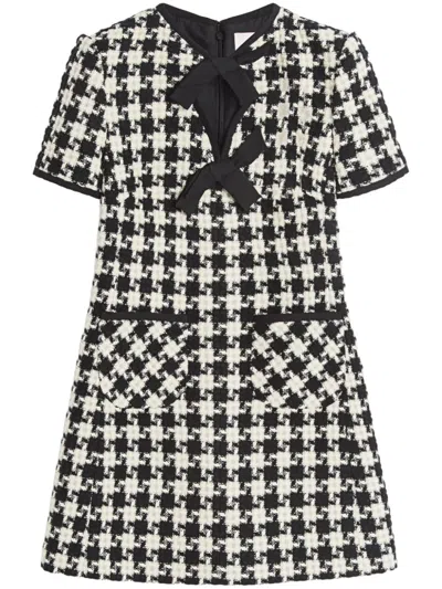 VALENTINO GEOMETRIC-PATTERN MINI DRESS