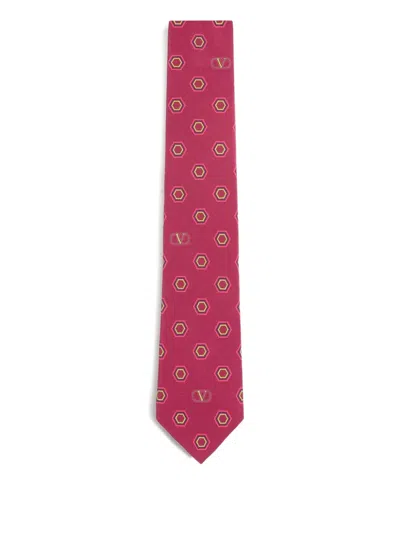VALENTINO GARAVANI GEOMETRIC-PATTERN SILK TIE