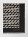 Valentino Geometric Pattern Wool Shawl