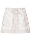 Valentino Geometric-print Drawstring Shorts