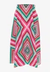 Valentino Geometric Print Midi Skirt In Multicolor