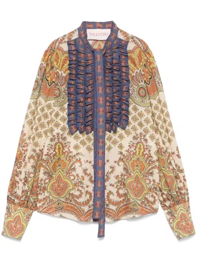 Valentino Geometric-print Shirt In ニュートラル