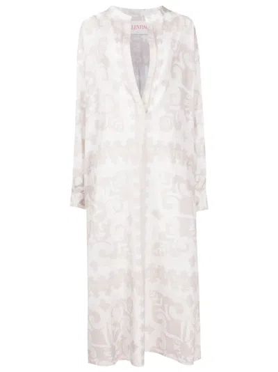 Valentino Geometric-print Silk-cotton Dress