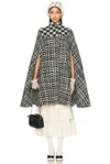Valentino Virgin Wool-blend Cape In Avorio & Nero