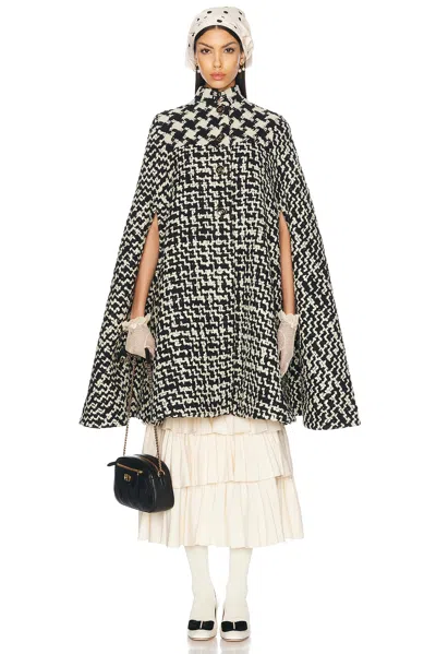 VALENTINO GEOMETRIC TWEED CAPE