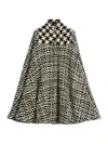 Valentino Virgin Wool-blend Cape In Black