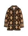 Valentino Mens Ruggine Spread-collar Patch-pocket Regular-fit Wool Jacket In Brown