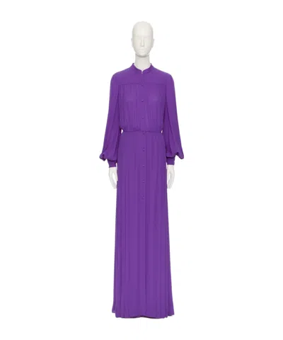 Valentino Georgette Dress In Purple