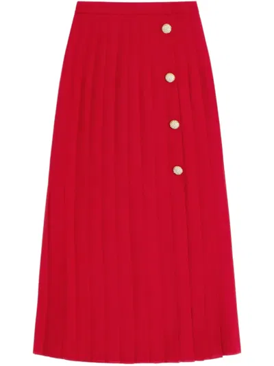 VALENTINO GEORGETTE MIDI SKIRT