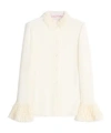 Valentino Chemisier En Georgette Femme Ivoire 36 In White
