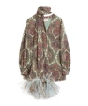 Valentino Voyage Imaginaire Silk Georgette Blouse In Birch/multicolor