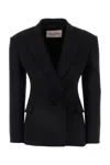 Valentino Slim Wool Blazer With Bow