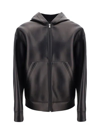 Valentino Garavani Leather Jackets In Black