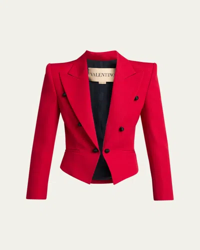 Valentino Giacca Solid Blazer In Red