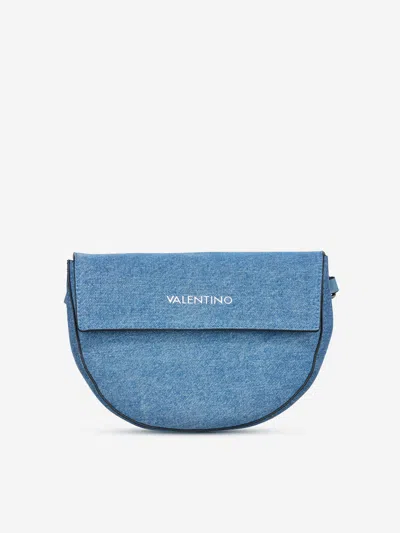 Valentino Garavani Girls Bigs Denim Flap Bag In Blue