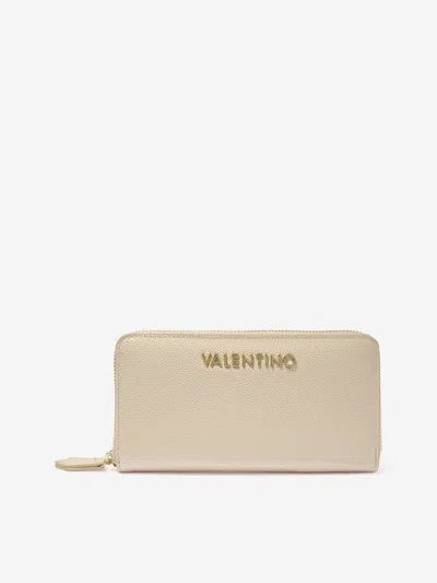 Valentino Garavani Valentino Girls Divina Zip Around Wallet In Beige