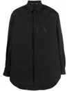 Valentino Vltn-patch Concealed Placket Shirt
