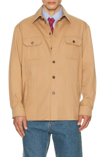 Valentino Giubbino Vlogo Signature Jacket In Brown
