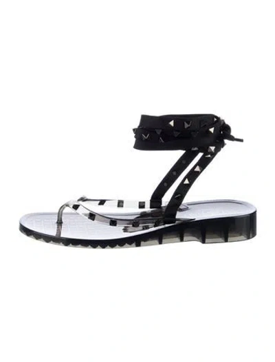 Pre-owned Valentino Garavani Gladiator Sandals In Black