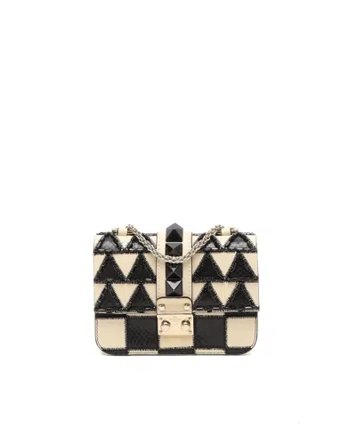 Valentino Garavani Valentino Glam Lock Chain Bag In Black