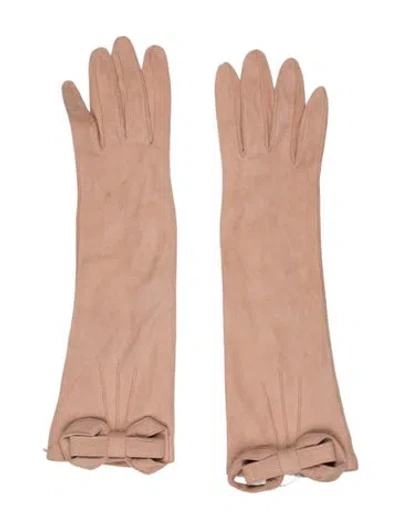Pre-owned Valentino Garavani Gloves In Neutrals