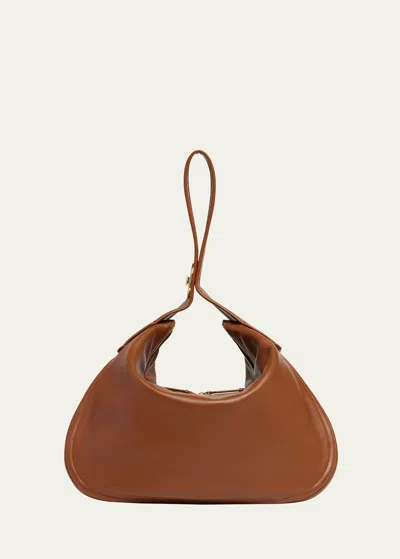 Valentino Garavani Go Large Leather Hobo Bag In Brown
