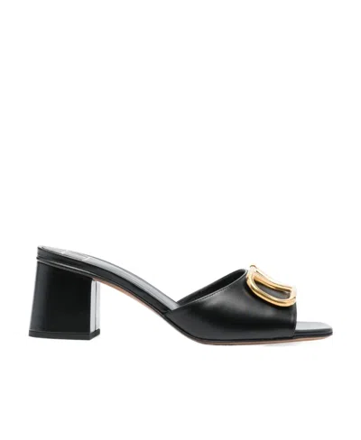 VALENTINO GARAVANI VALENTINO	LOGO PLAQUE OPEN TOE MULES