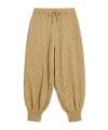 Valentino Gold And Silver Knitted Casual Pants In Golden