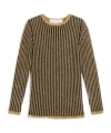 Valentino Lurex Sweater In Black/gold