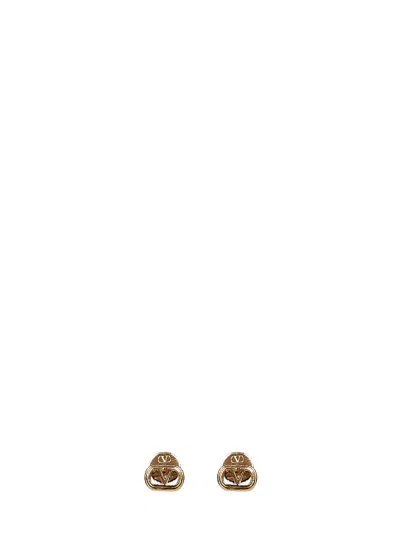 Valentino Garavani Gold Metal Ovalette Earrings
