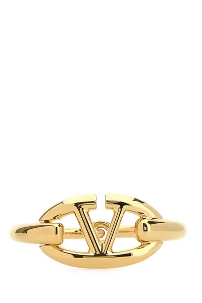 Valentino Garavani Gold Metal Vlogo Bracelet In Oro18