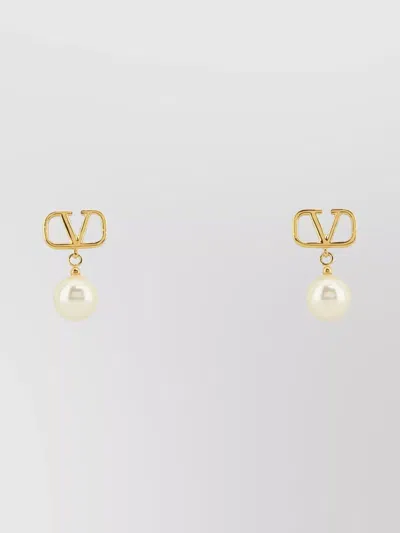 Valentino Garavani Gold Metal Vlogo Signature Earrings