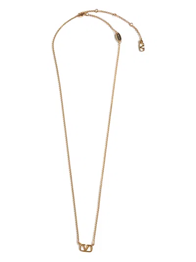 Valentino Garavani Gold Metal Vlogo Signature Necklace