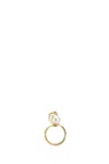 Valentino Gold Metal Vlogo Signature Ring In Oro18cream