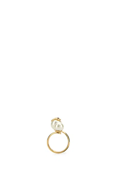 VALENTINO GARAVANI GOLD METAL VLOGO SIGNATURE RING
