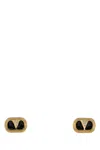 Valentino Ovalette Vlogo Enamelled Stud Earrings